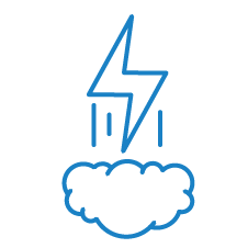 lightning and cloud icon